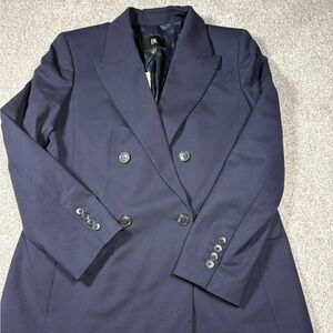 Banana Republic NWT Double Breasted Wool Navy Blazer Size 4